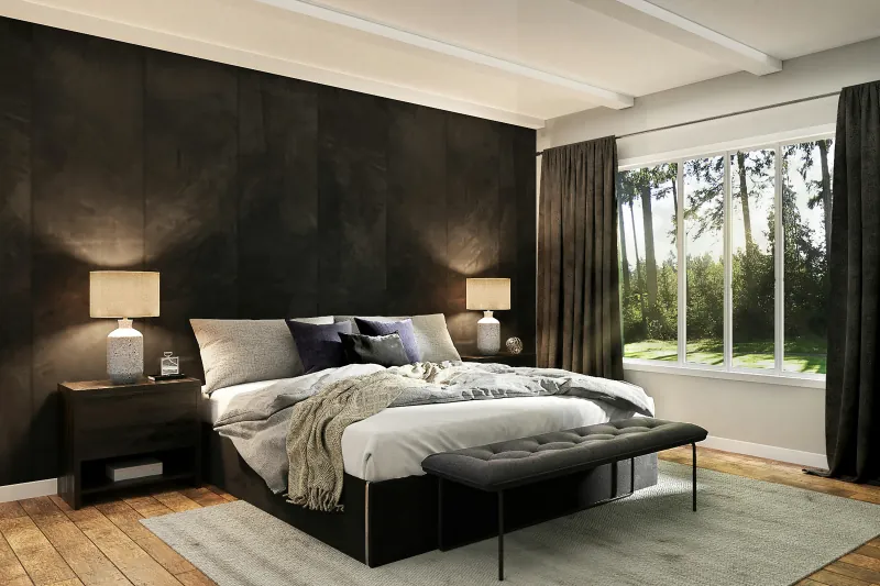 Schlafzimmer mit Doppelbett
